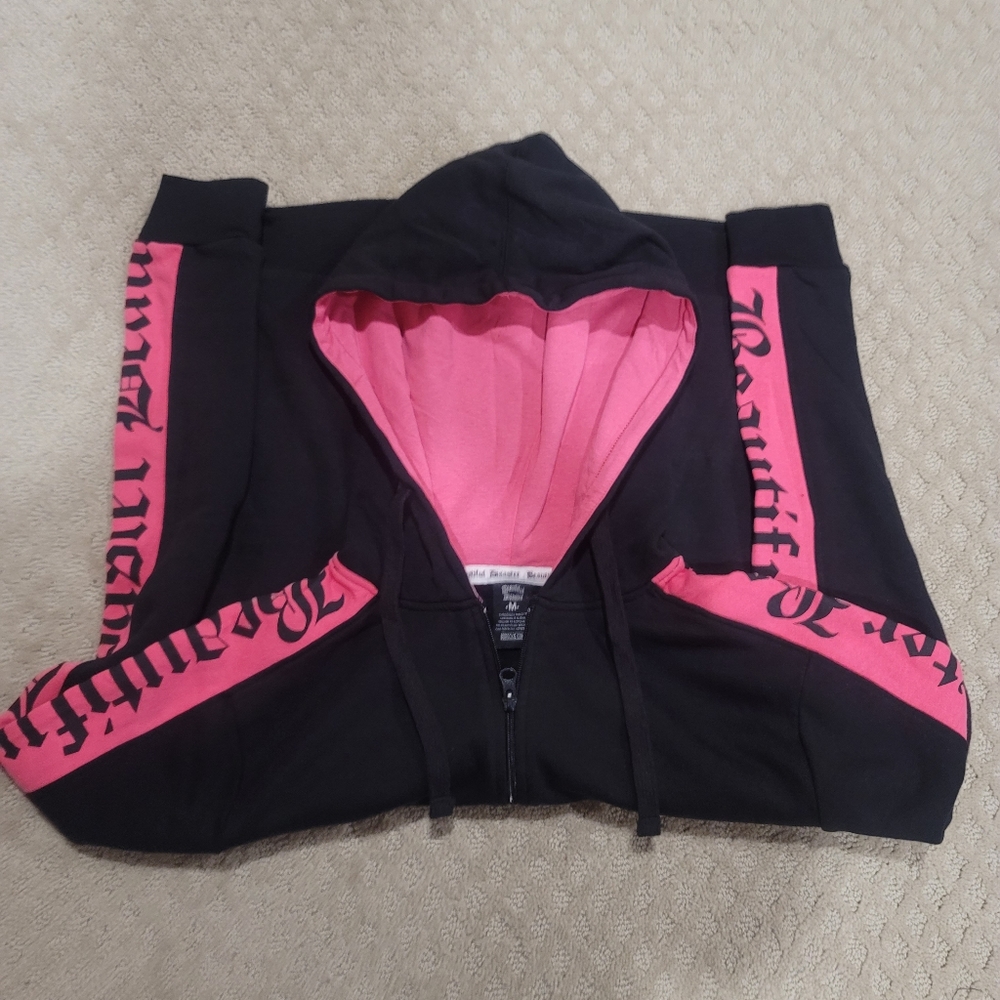 Beautiful disaster zip up hoodie